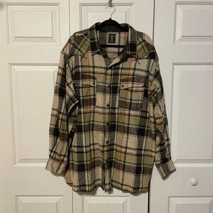 Red Head Men’s Heavy Plaid Flannel Shirt - Green and Beige 3XL‎